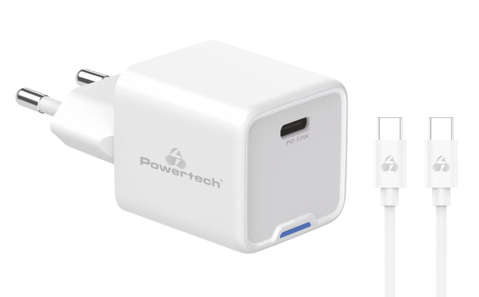 POWERTECH φορτιστής τοίχου PT-1225 με καλώδιο