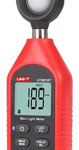 UNI-T φωτόμετρο UT383BT με εύρος μέτρησης έως 199900 Lux