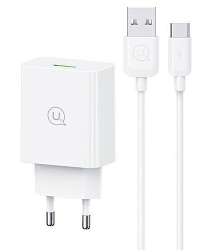 USAMS φορτιστής τοίχου SCXLTZ02 με καλώδιο USB-C