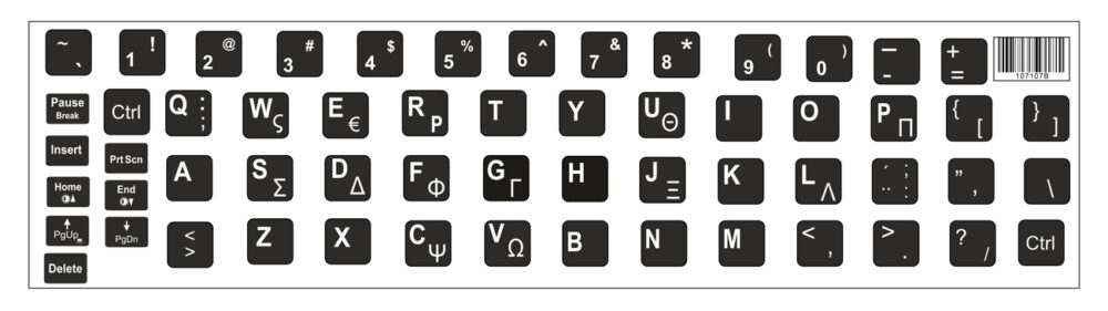 Αυτοκόλλητο universal για πληκτρολόγιο notebook