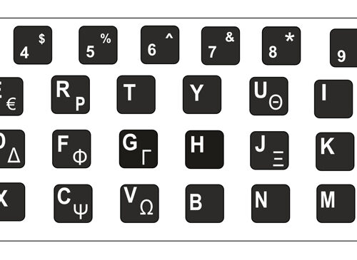Αυτοκόλλητο universal για πληκτρολόγιο notebook