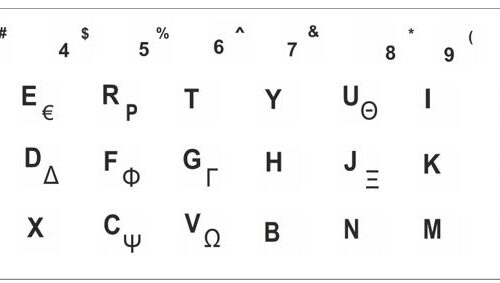 Αυτοκόλλητο universal για πληκτρολόγιο notebook